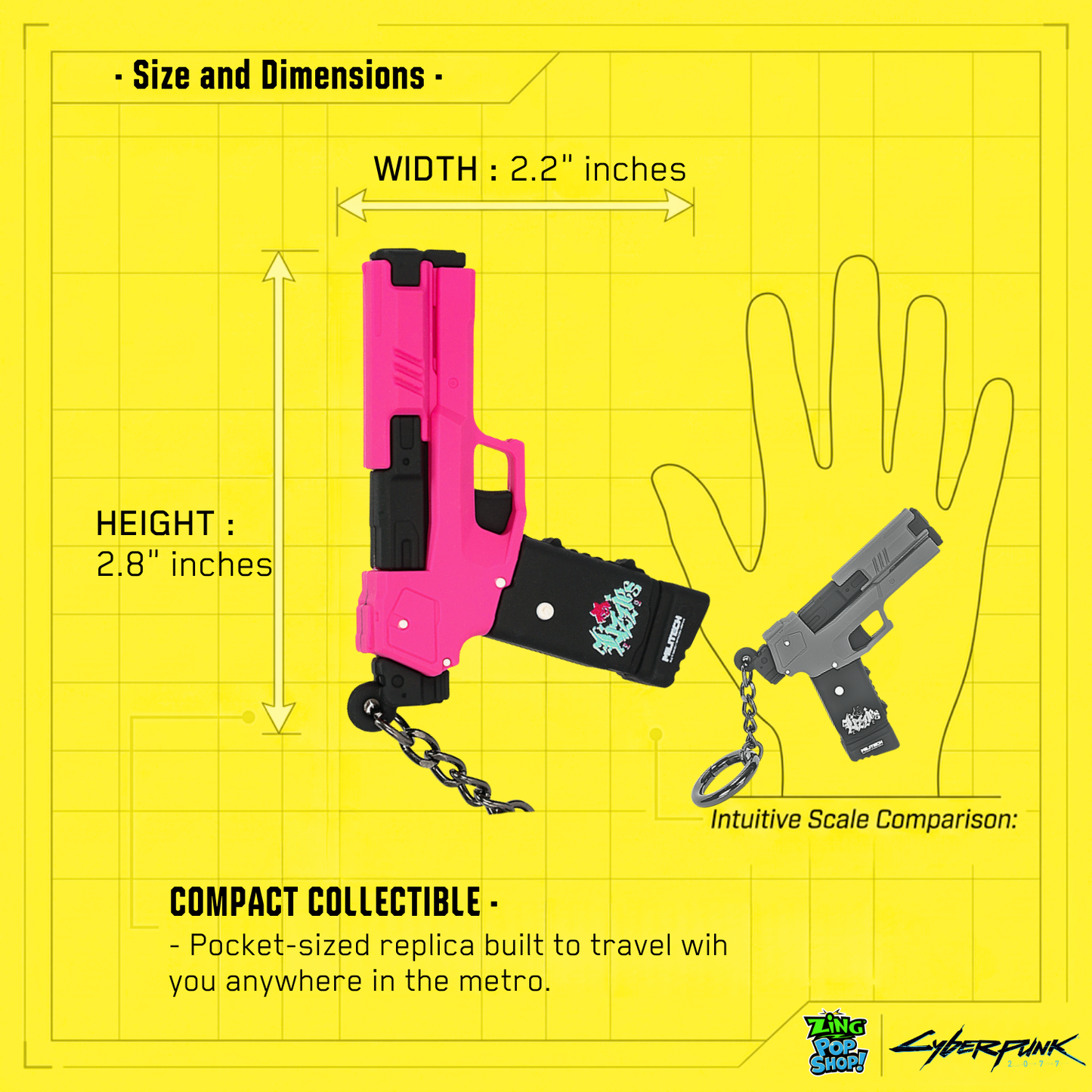 Cyberpunk 3D Weapon Keychains by Zing Pop Shop – Choose Your Loadout