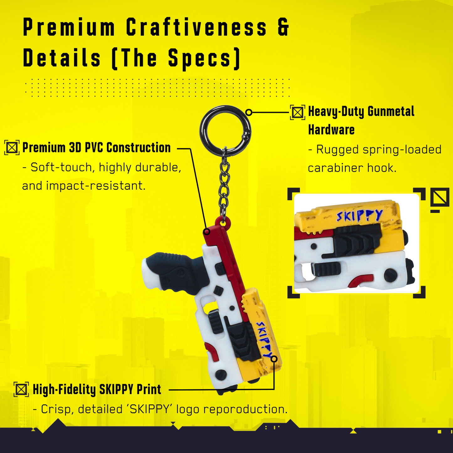 Cyberpunk 3D Weapon Keychains by Zing Pop Shop – Choose Your Loadout