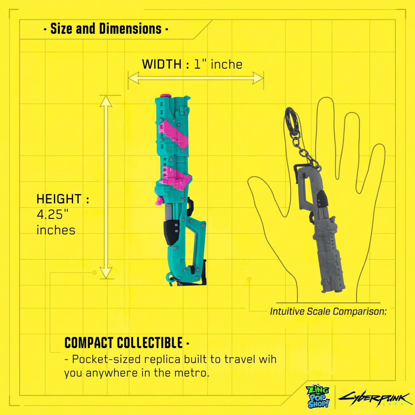 Cyberpunk 3D Weapon Keychains by Zing Pop Shop – Choose Your Loadout