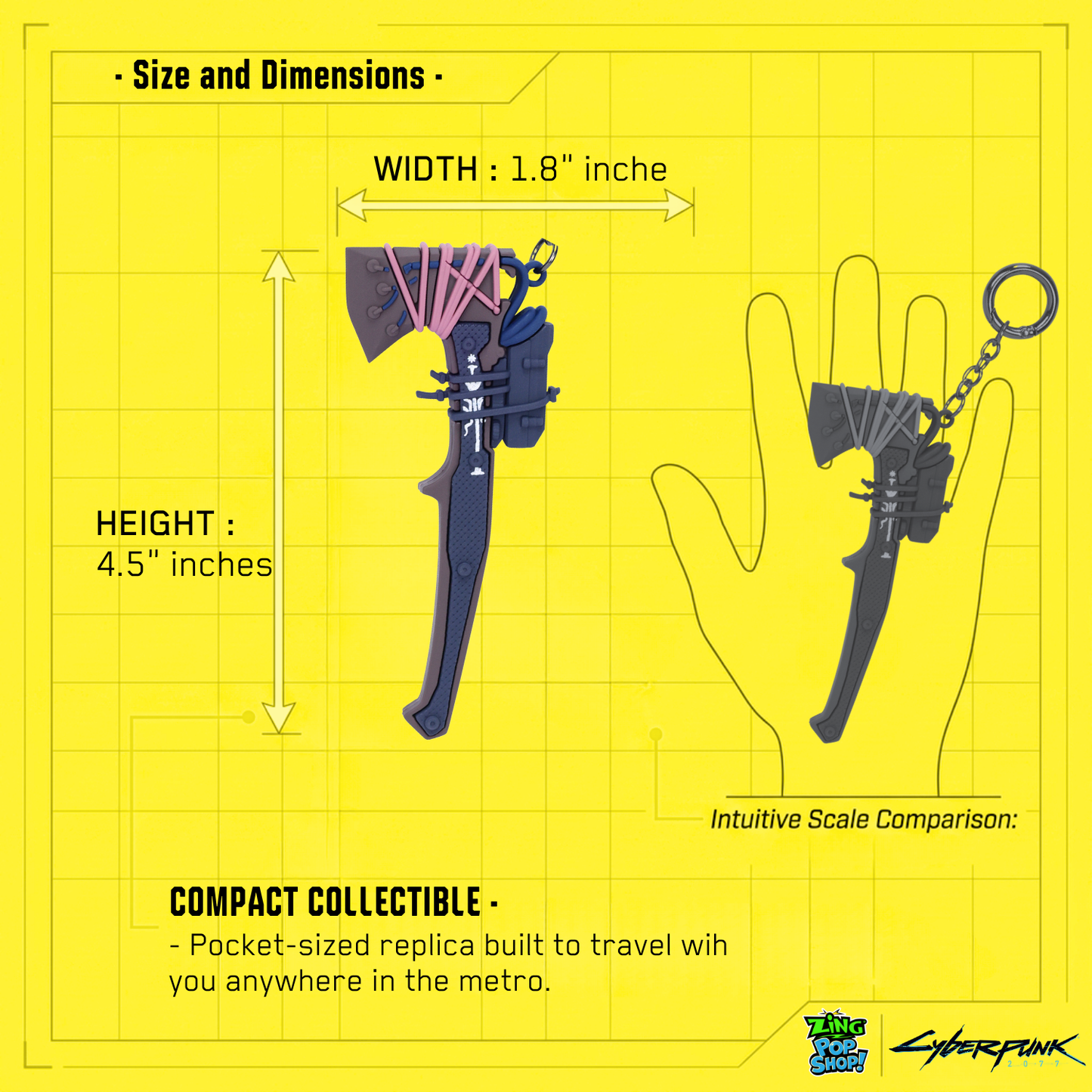 Cyberpunk 3D Weapon Keychains by Zing Pop Shop – Choose Your Loadout