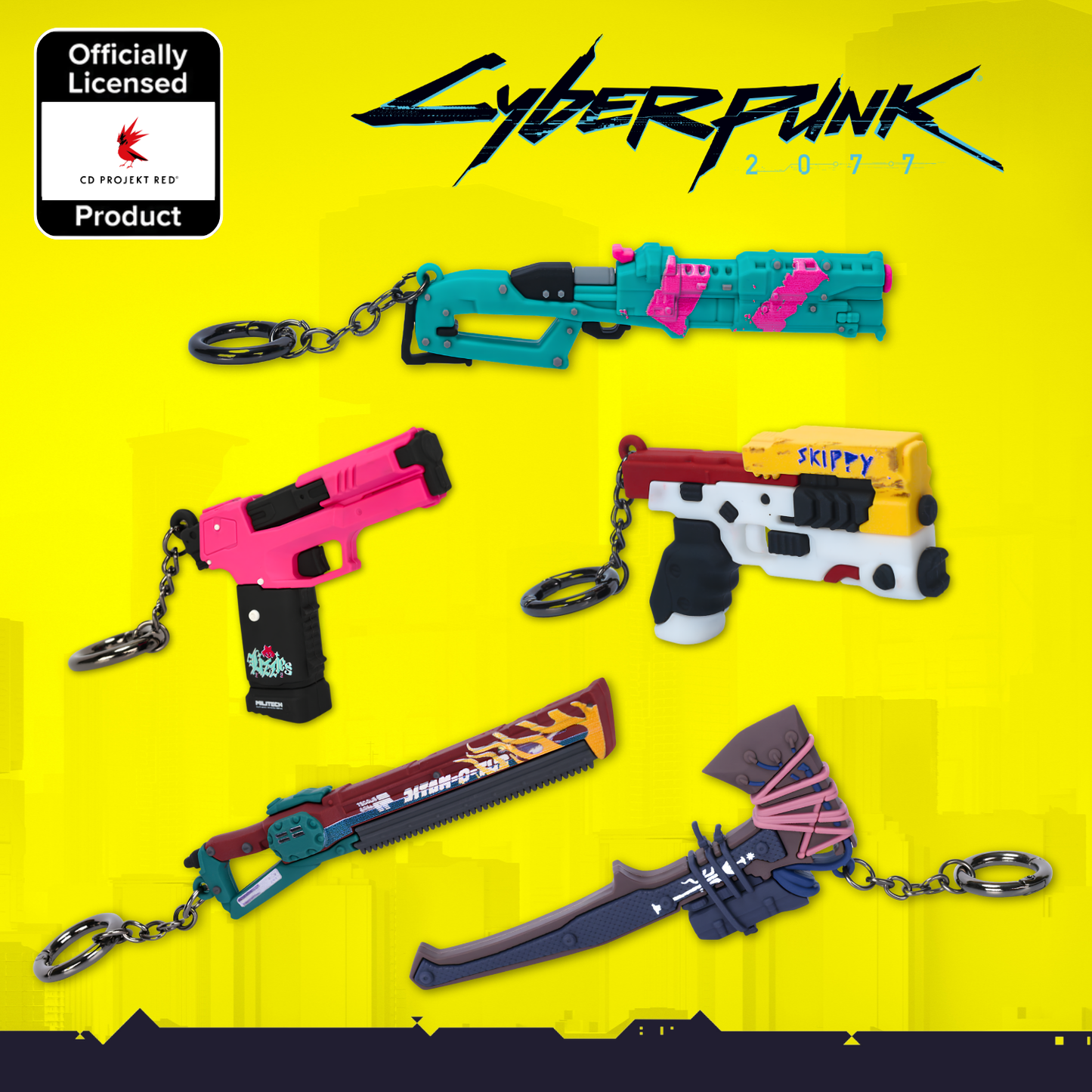 Cyberpunk 3D Weapon Keychains by Zing Pop Shop – Choose Your Loadout