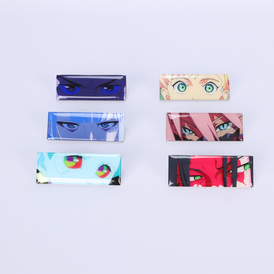 Cyberpunk: Edgerunners Enamel Eye Pins – Premium Stainless Steel Collector Pin Series (David, Lucy, Rebecca, D, Roman, Talia)