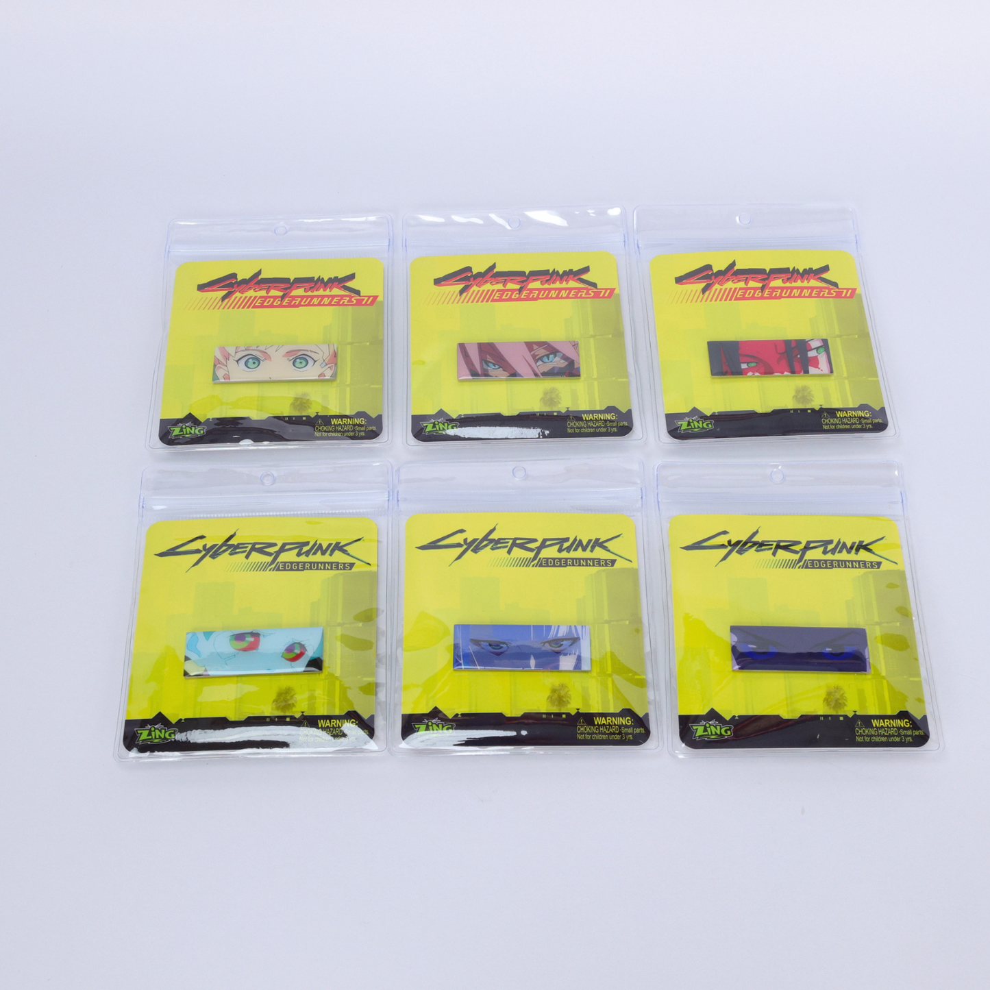 Cyberpunk: Edgerunners Enamel Eye Pins – Premium Stainless Steel Collector Pin Series (David, Lucy, Rebecca, D, Roman, Talia)